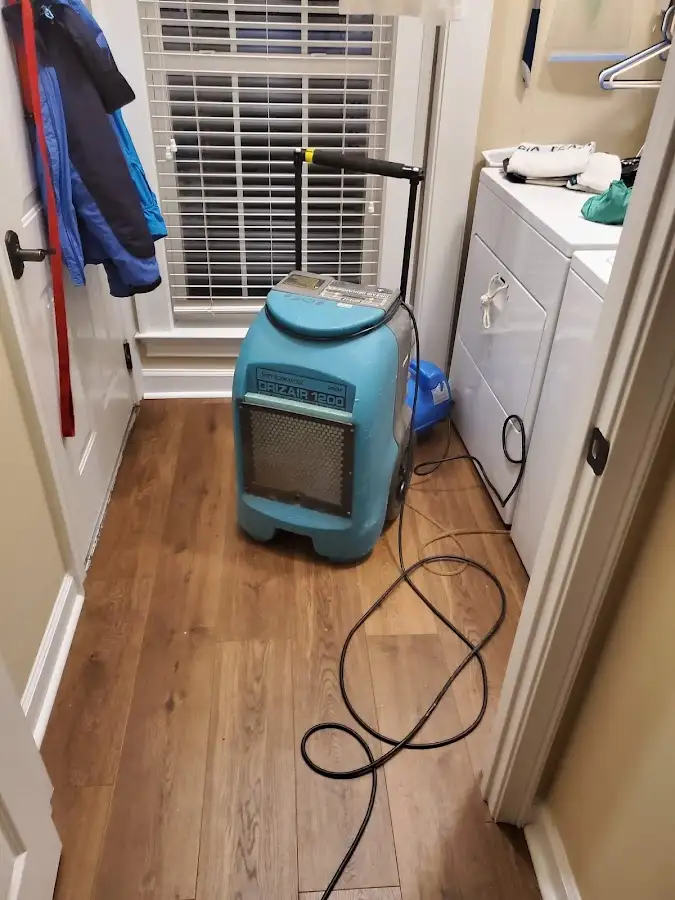Commercial dehumidifier deployed for Flood Damage Cleanup in South Kingstown
