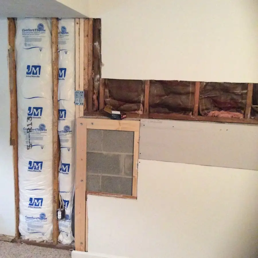 Wall insulation replacement during Odor Removal & Deodorization in South Kingstown
